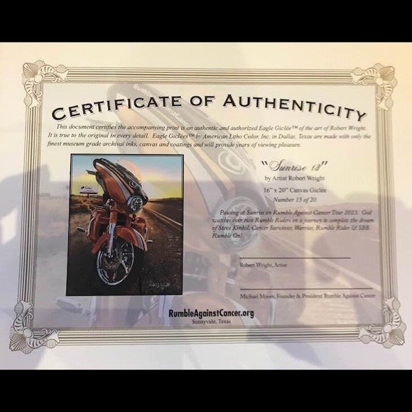 Motorcycle Art Benefitting Cancer Patients - Picture 3 of 4